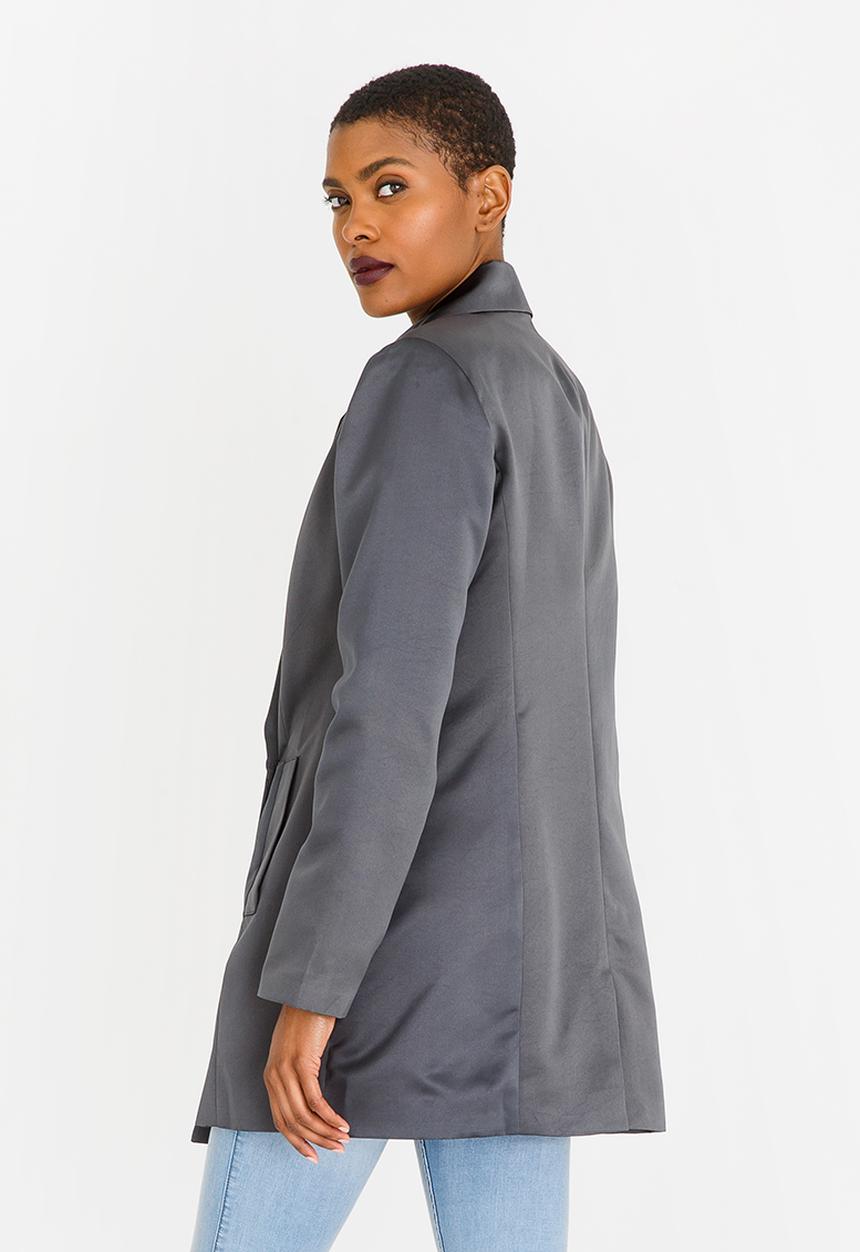 edit - Long Length Coat Charcoal
