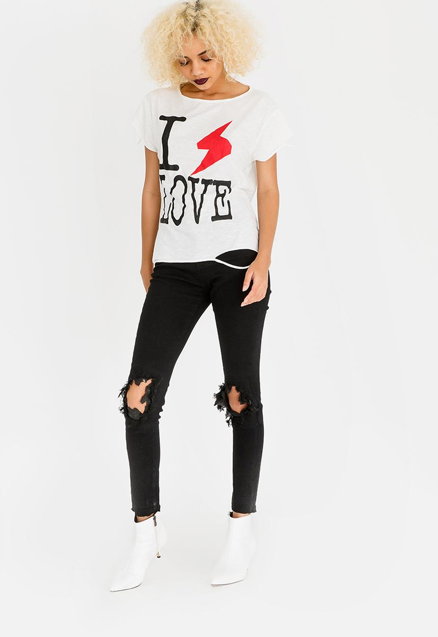 Vintage Zionist - Love Lightening Tee White