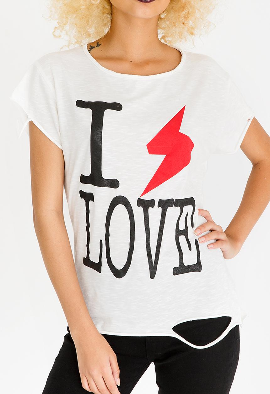 Vintage Zionist - Love Lightening Tee White