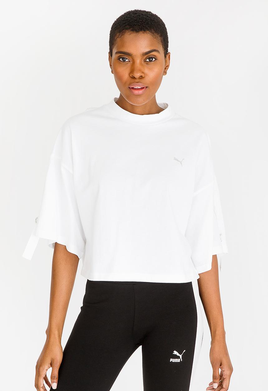PUMA - On Pointe Cropped Tee White