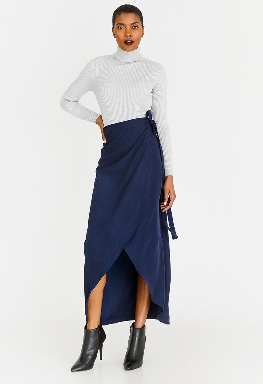 edit - Wrap Over Skirt Navy