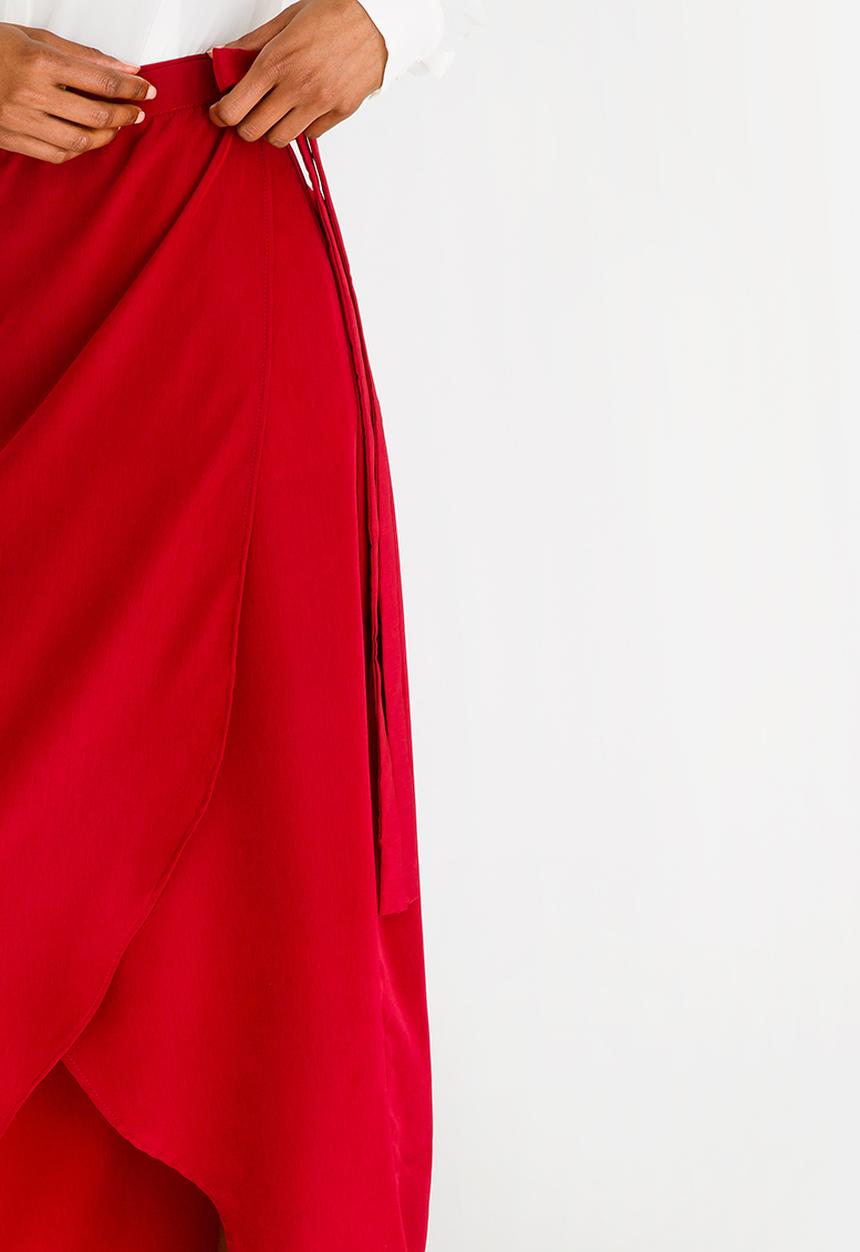 edit - Wrap Over Skirt Burgundy