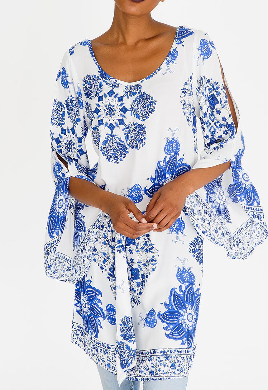 Revenge - All-over Print Tunic Blue