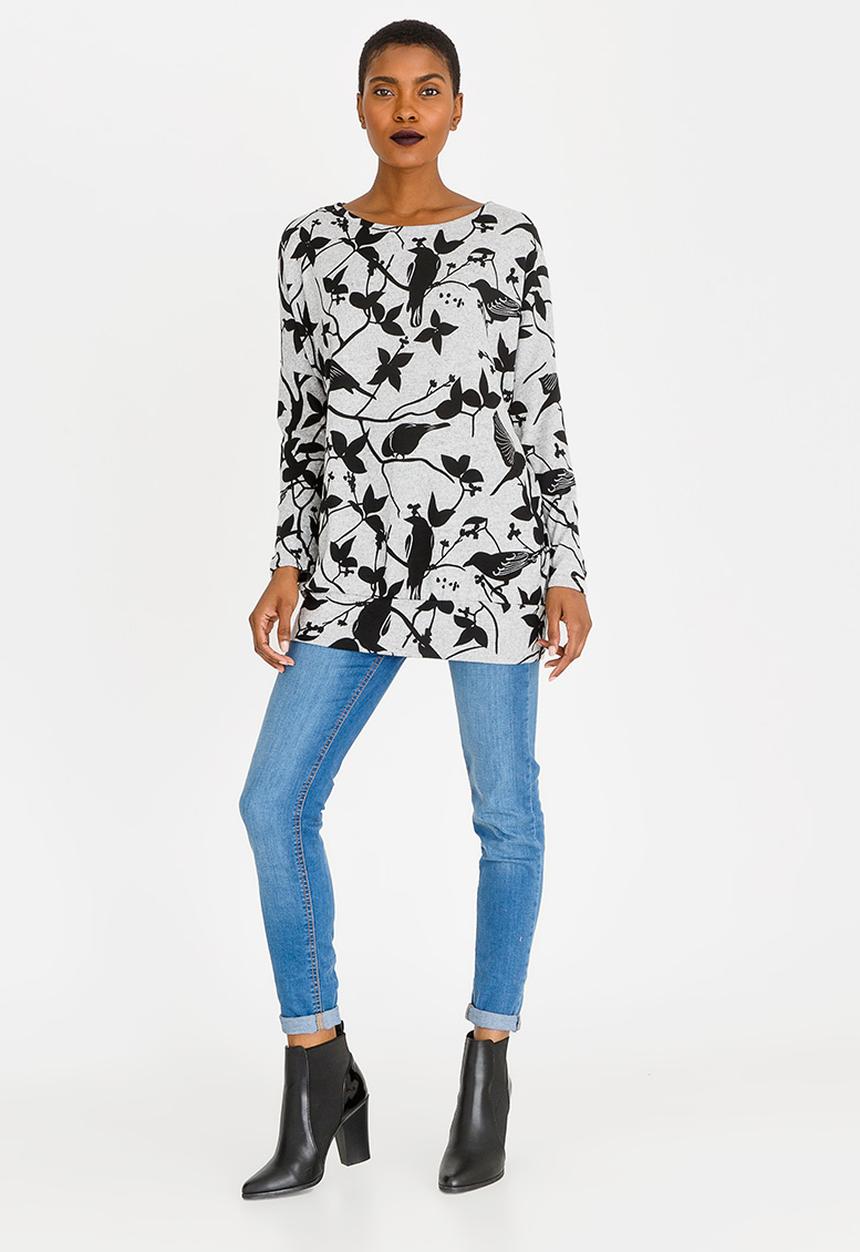 Revenge - Bird Detail Top Black