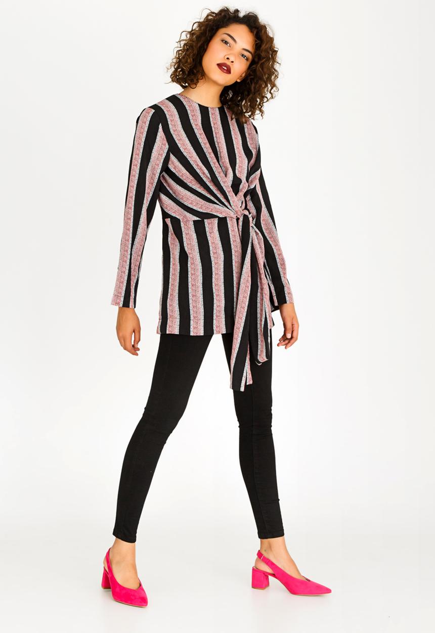 STYLE REPUBLIC - Self-tie Blouse Multi-colour