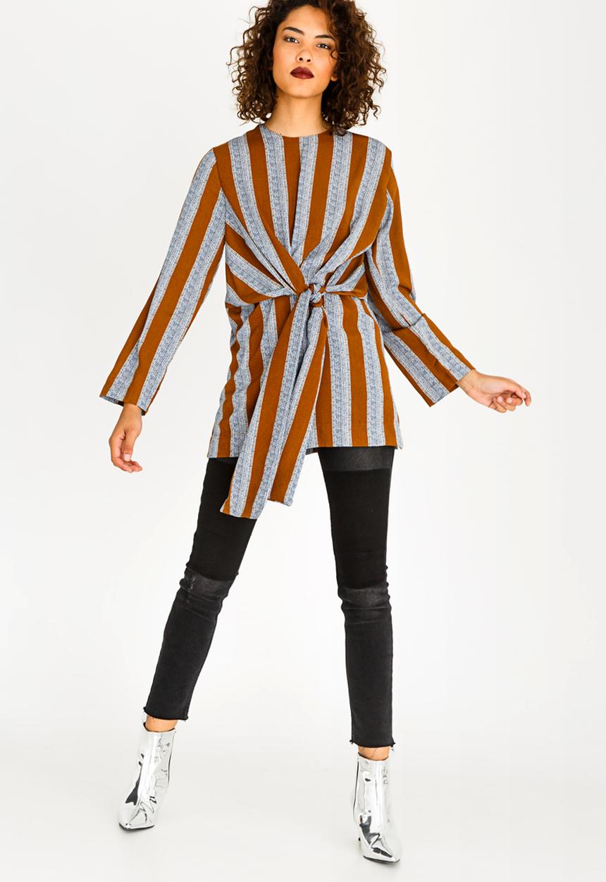 STYLE REPUBLIC - Self-tie Blouse Multi-colour