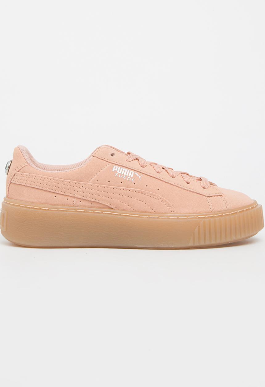 PUMA - Puma Suede Platform Jewel Sneaker Peach