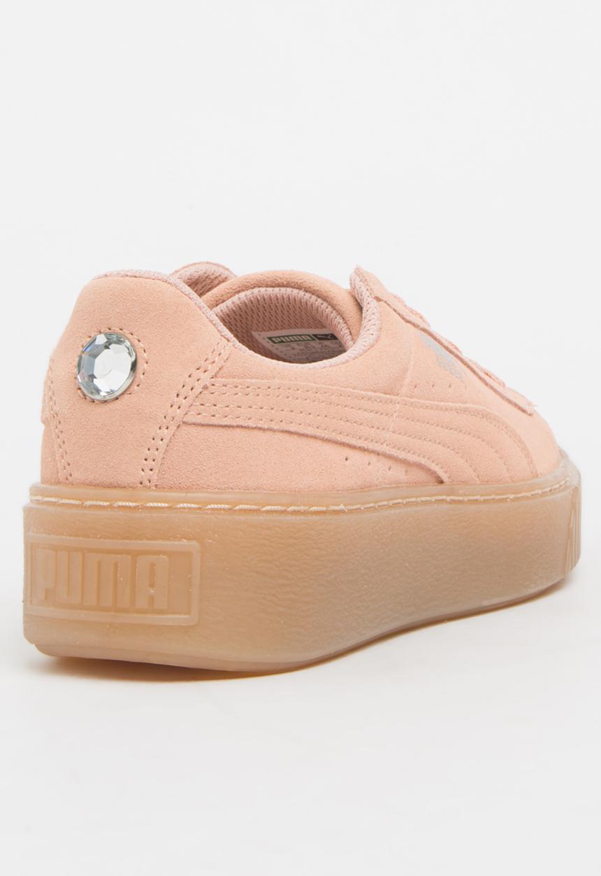 PUMA - Puma Suede Platform Jewel Sneaker Peach