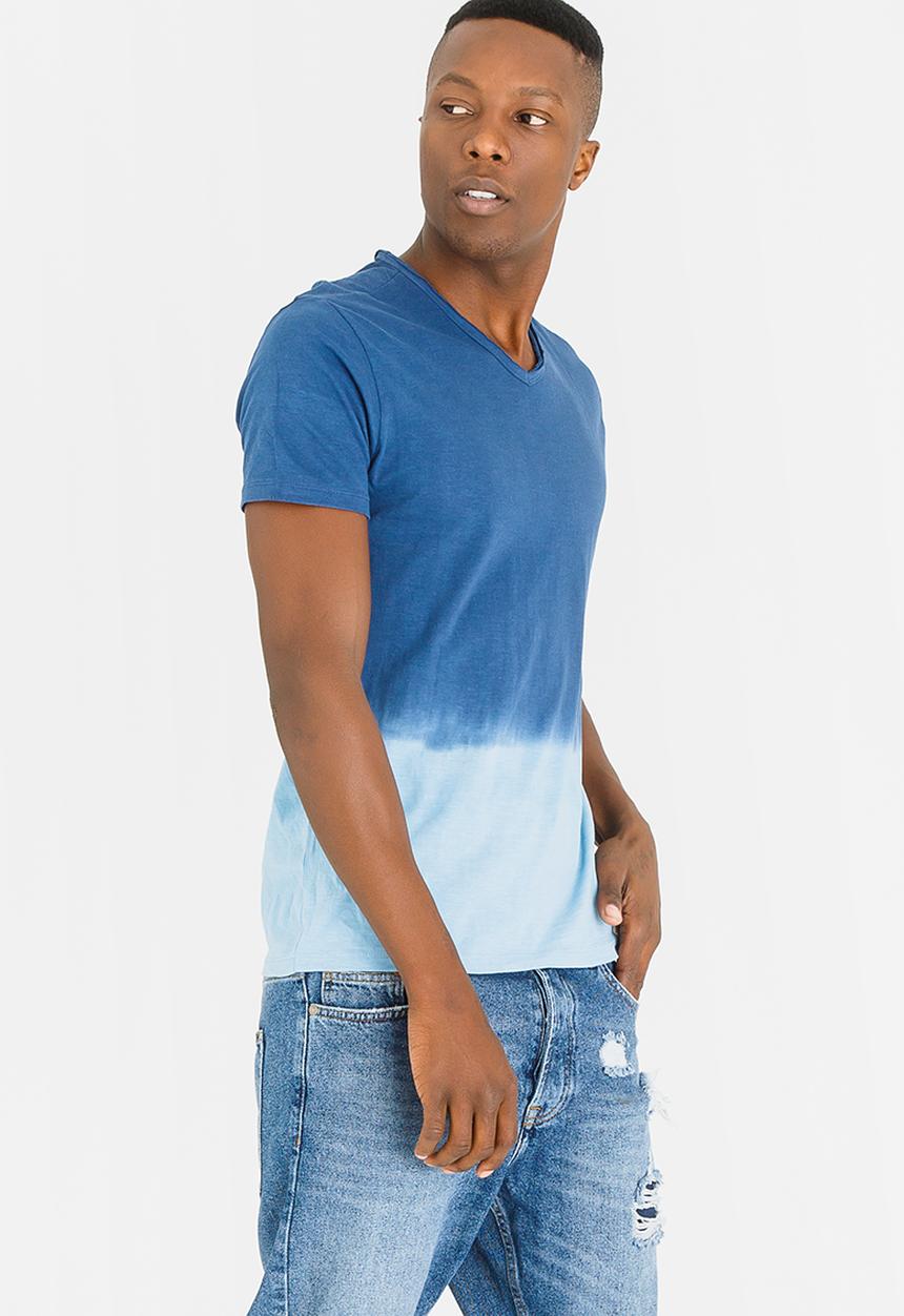 STYLE REPUBLIC - Dylan Dip Dye Tee Blue