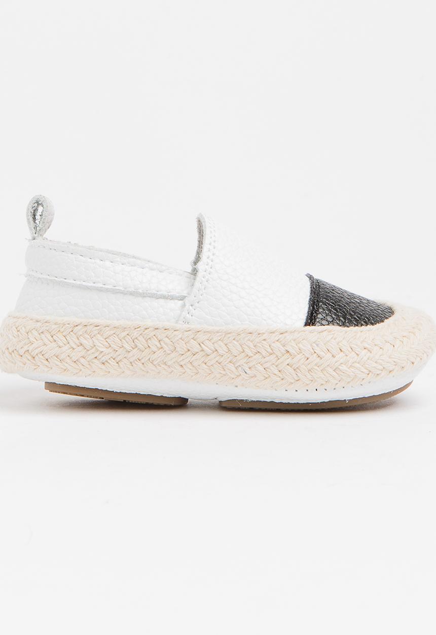 Pop Candy - Colour Block Slip On Black and White