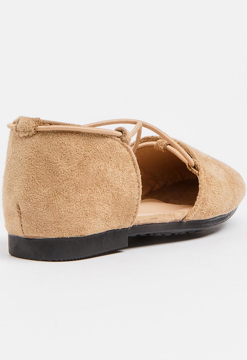 Pop Candy - Criss-Cross Slip On Nude
