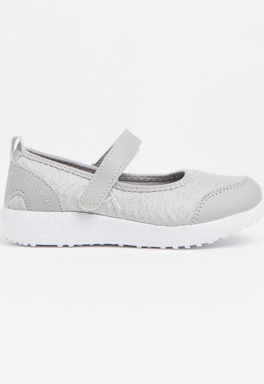 Pop Candy - Velcro Strap Slip On Grey