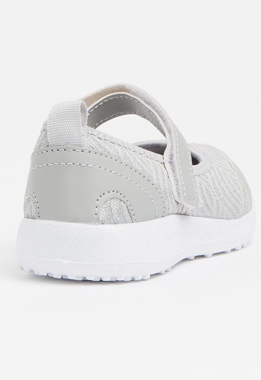 Pop Candy - Velcro Strap Slip On Grey