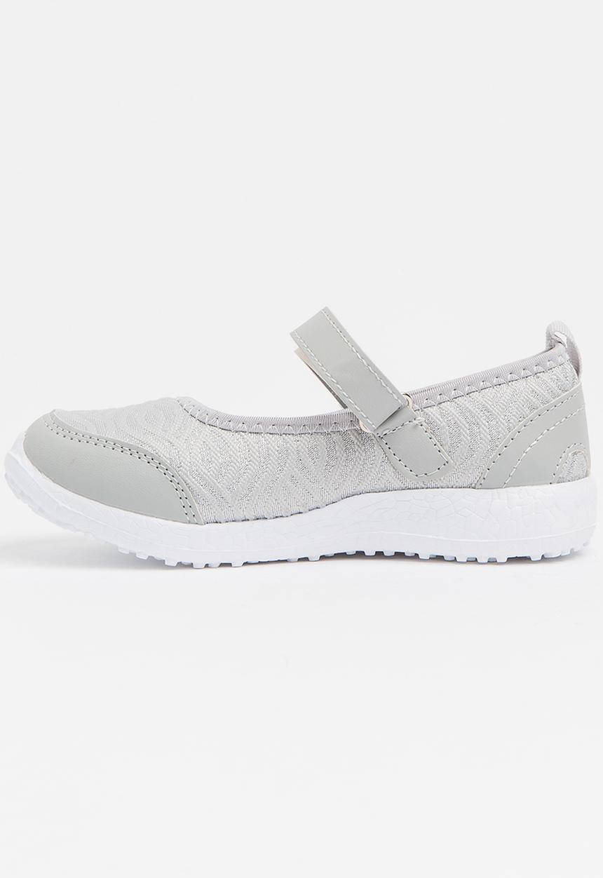 Pop Candy - Velcro Strap Slip On Grey