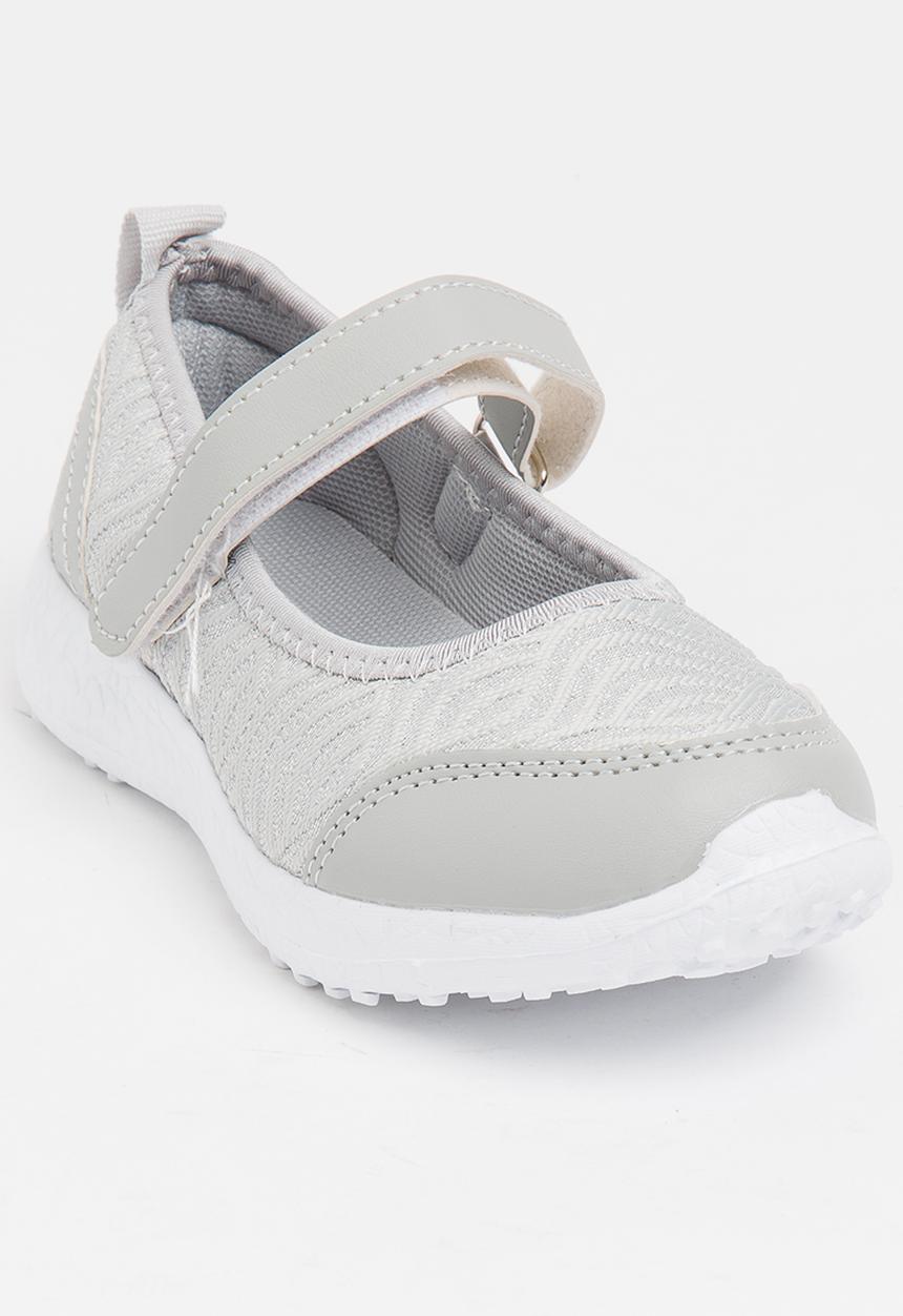 Pop Candy - Velcro Strap Slip On Grey