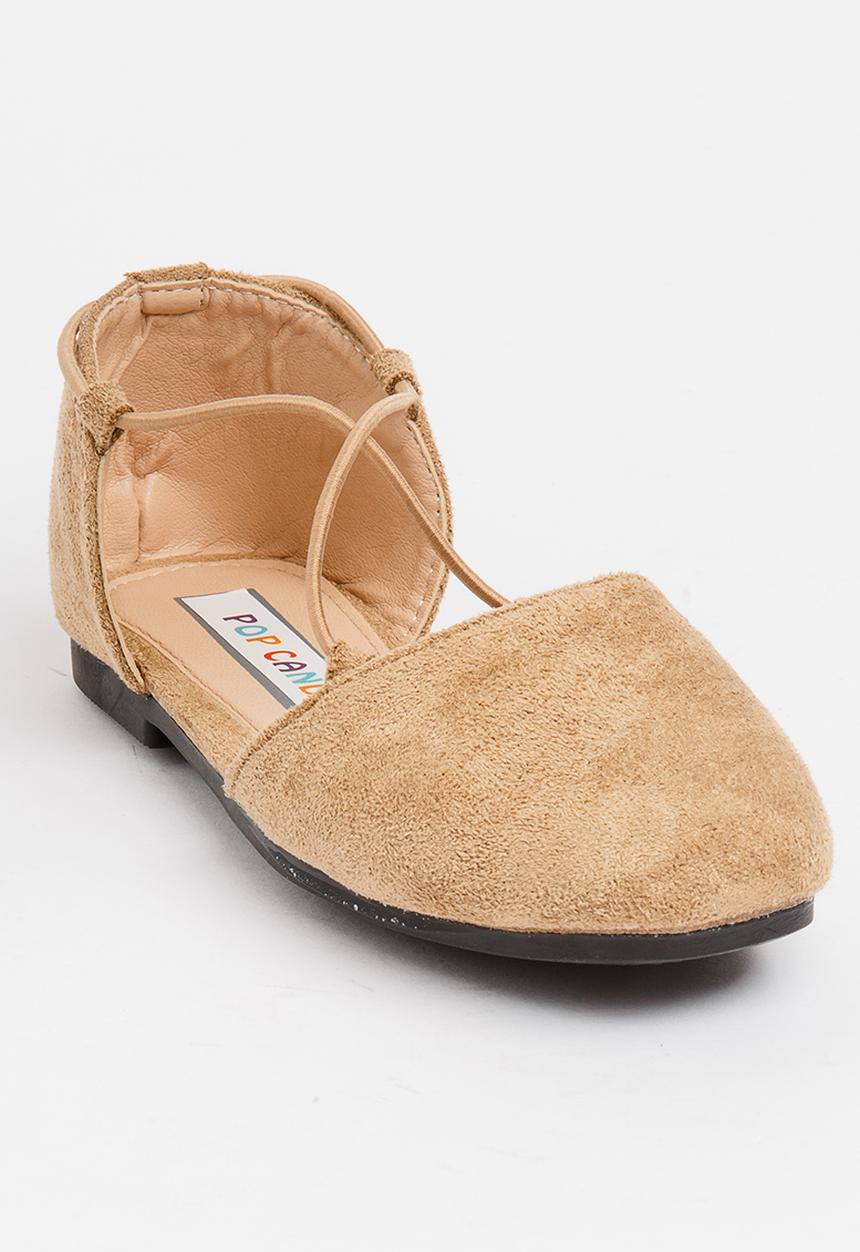 Pop Candy - Criss-Cross Slip On Nude