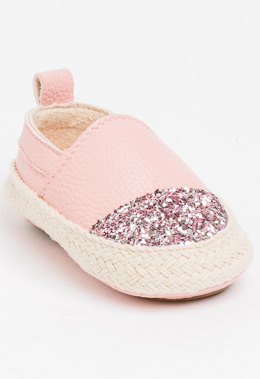 Pop Candy - Glitter Slip On Pale Pink