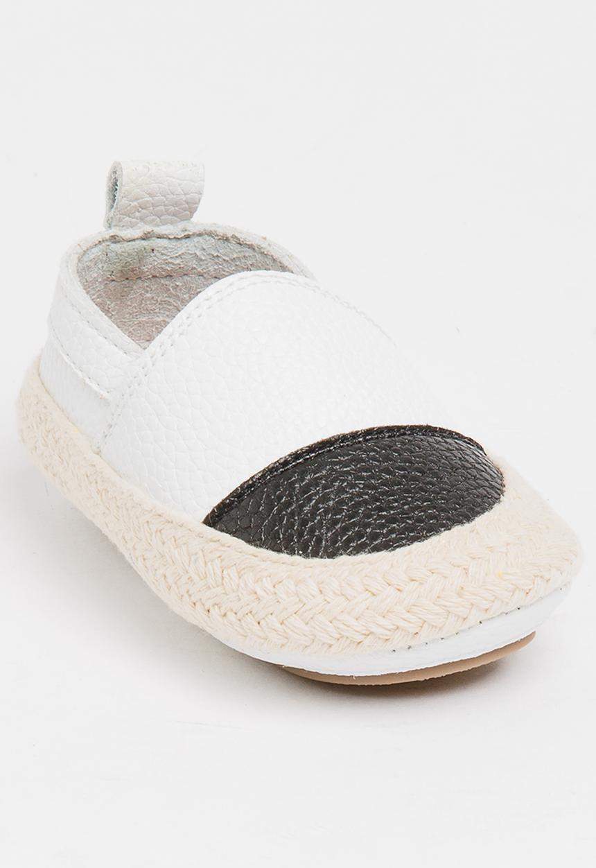 Pop Candy - Colour Block Slip On Black and White