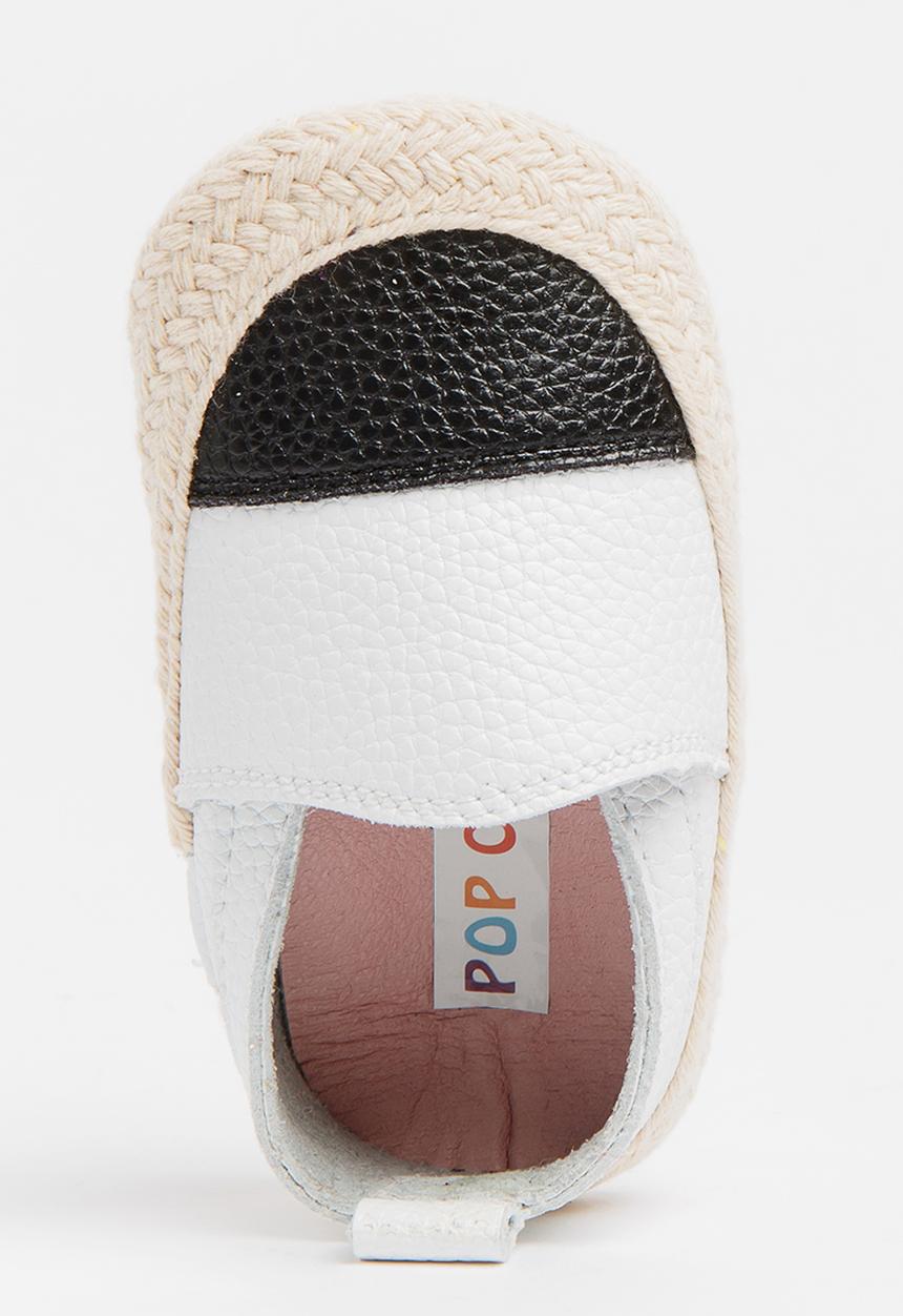Pop Candy - Colour Block Slip On Black and White