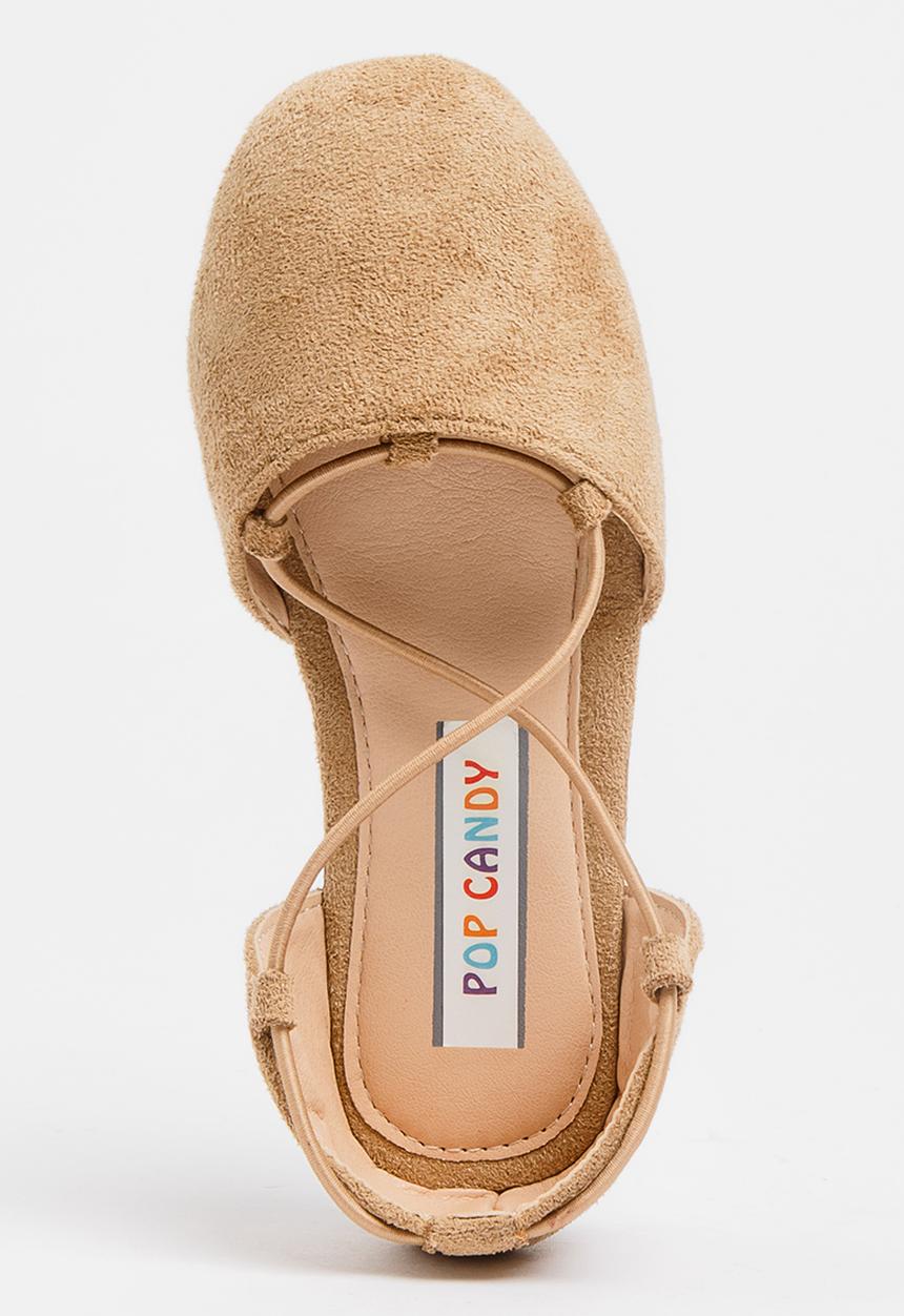 Pop Candy - Criss-Cross Slip On Nude