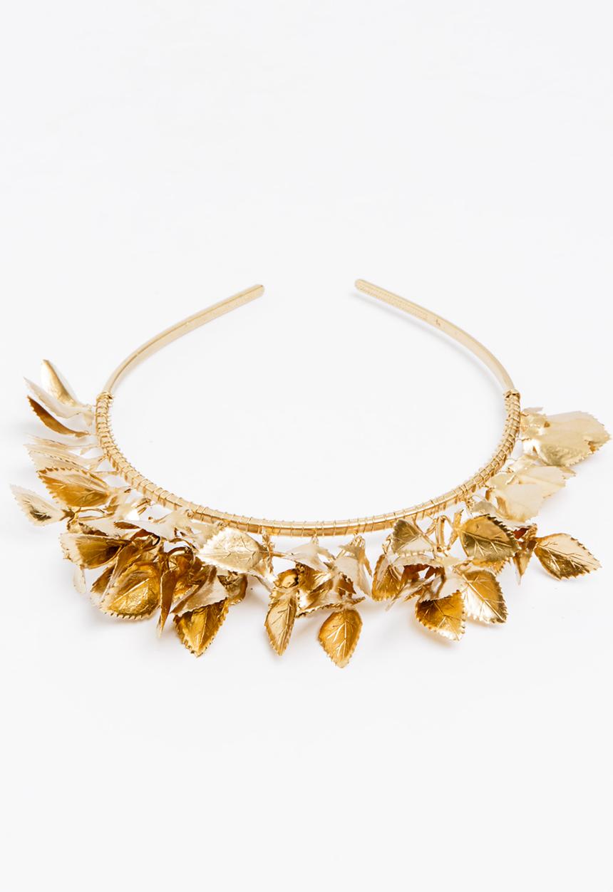 Jewels and Lace - Leaf Aliceband Gold