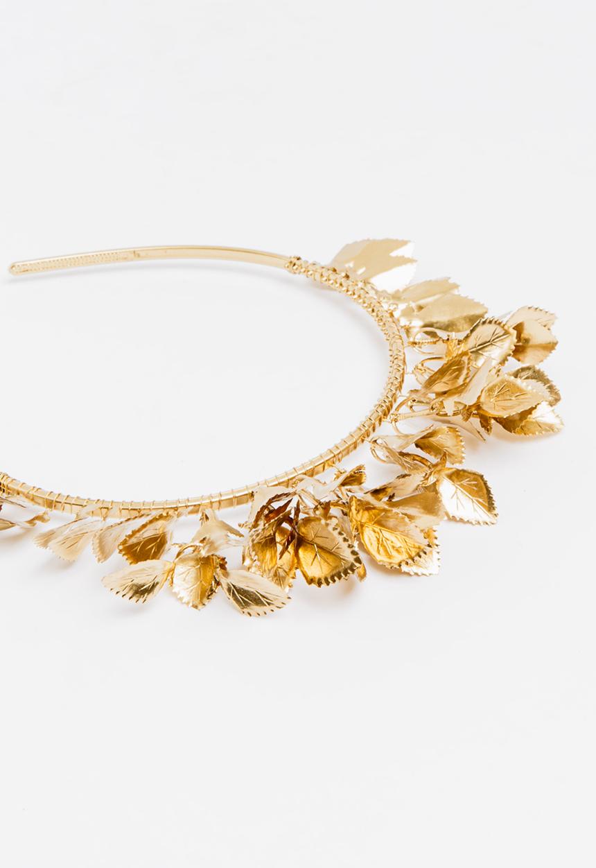 Jewels and Lace - Leaf Aliceband Gold