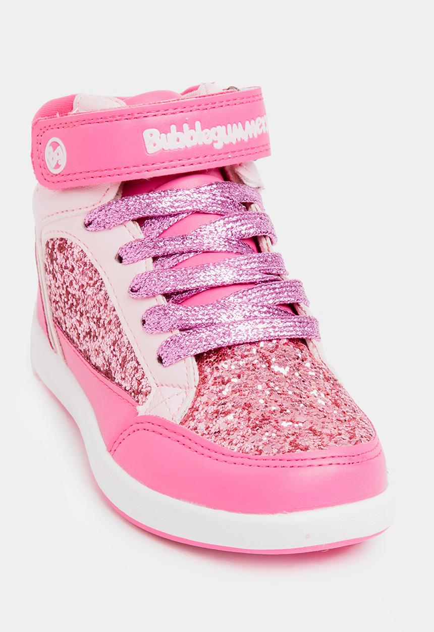 Bubblegummers - Lace-Up Sneaker Dark Pink