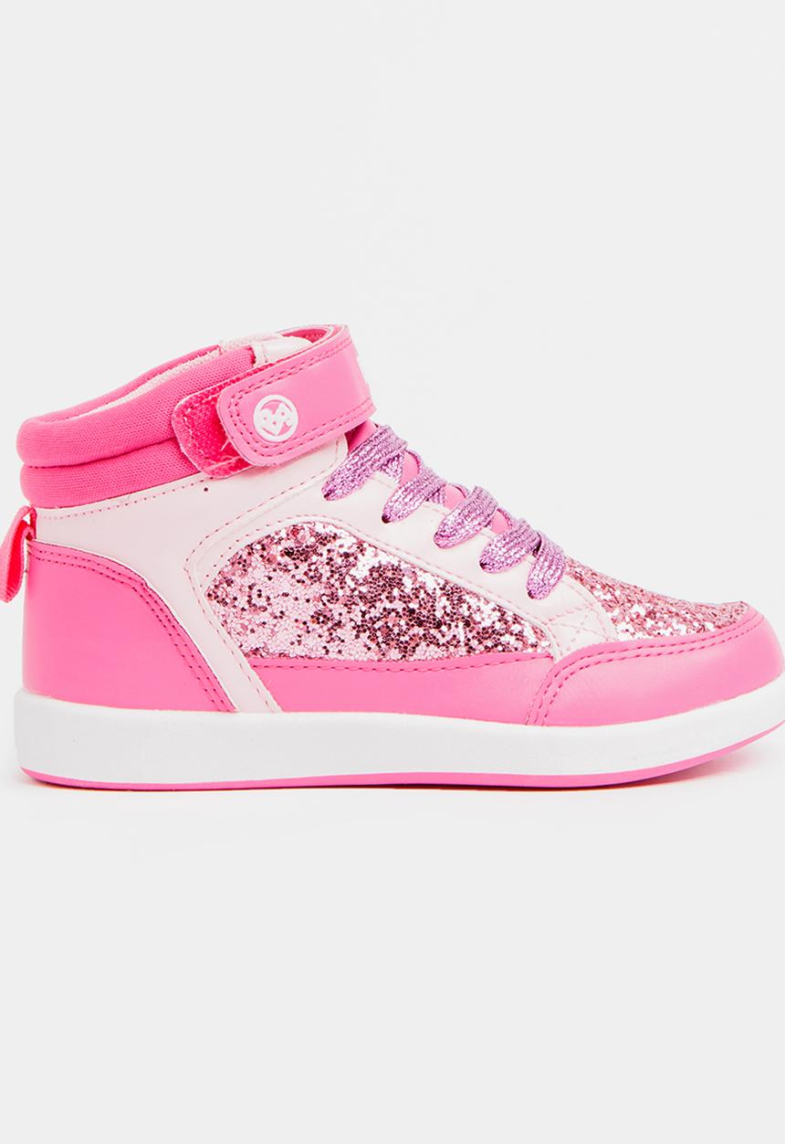 Bubblegummers - Lace-Up Sneaker Dark Pink