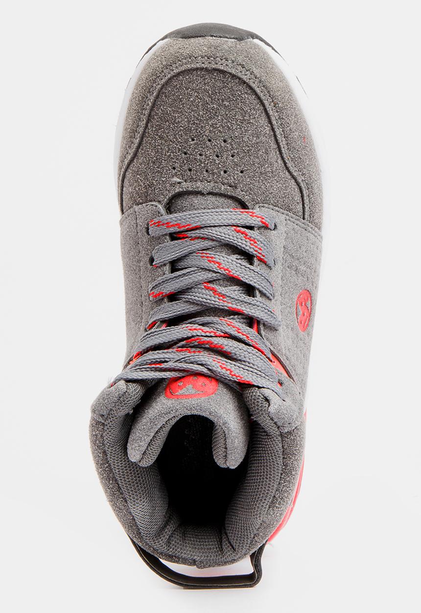 Bubblegummers - High Top Lace Up Sneaker Grey