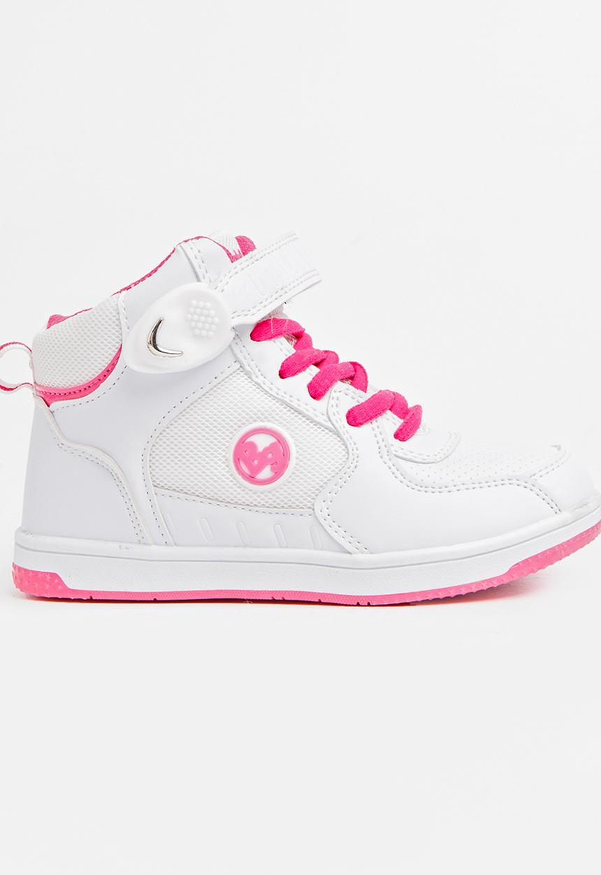 Bubblegummers - High Top Lace Up Sneaker White