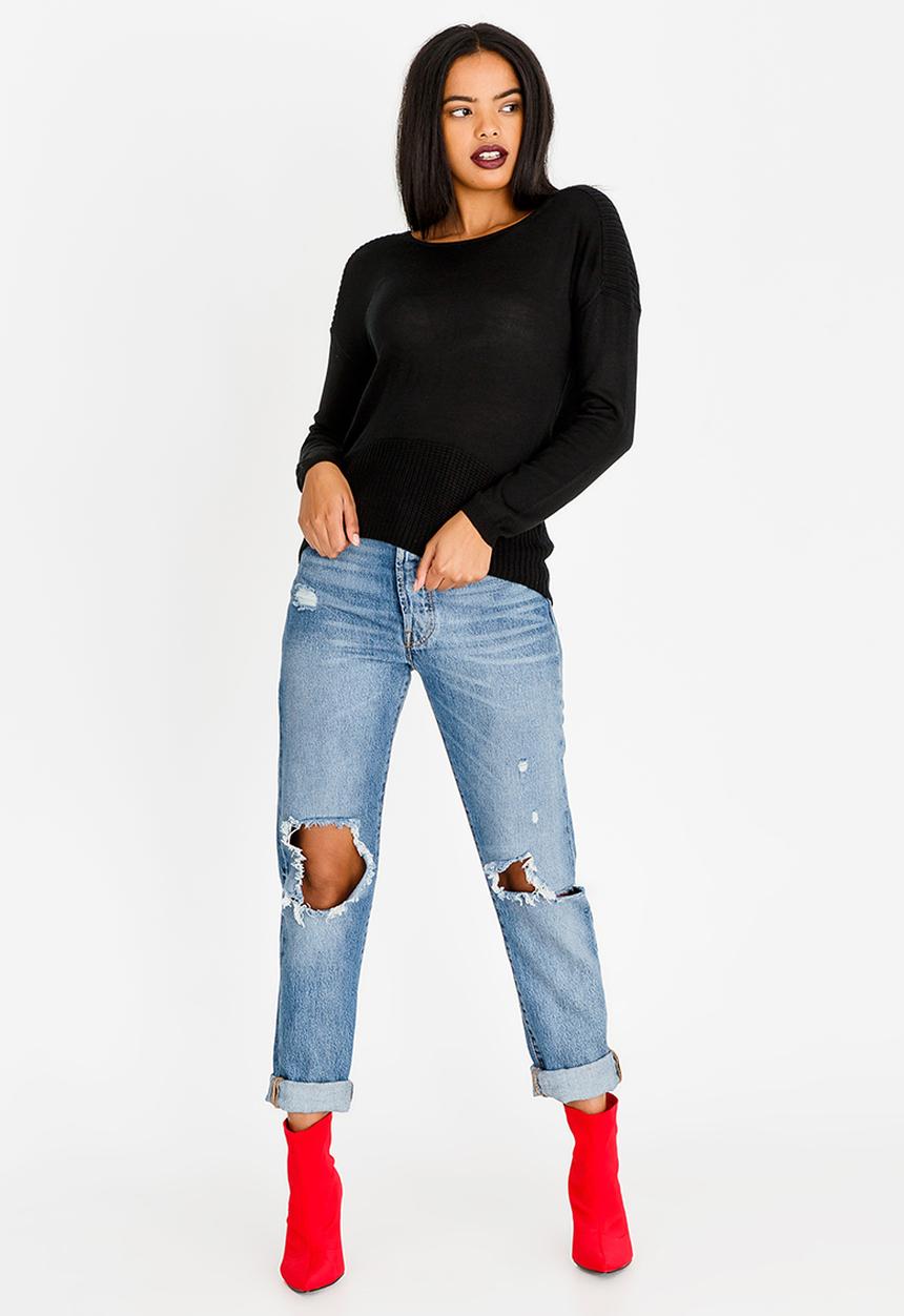 Revenge - Long Sleeve Top Black