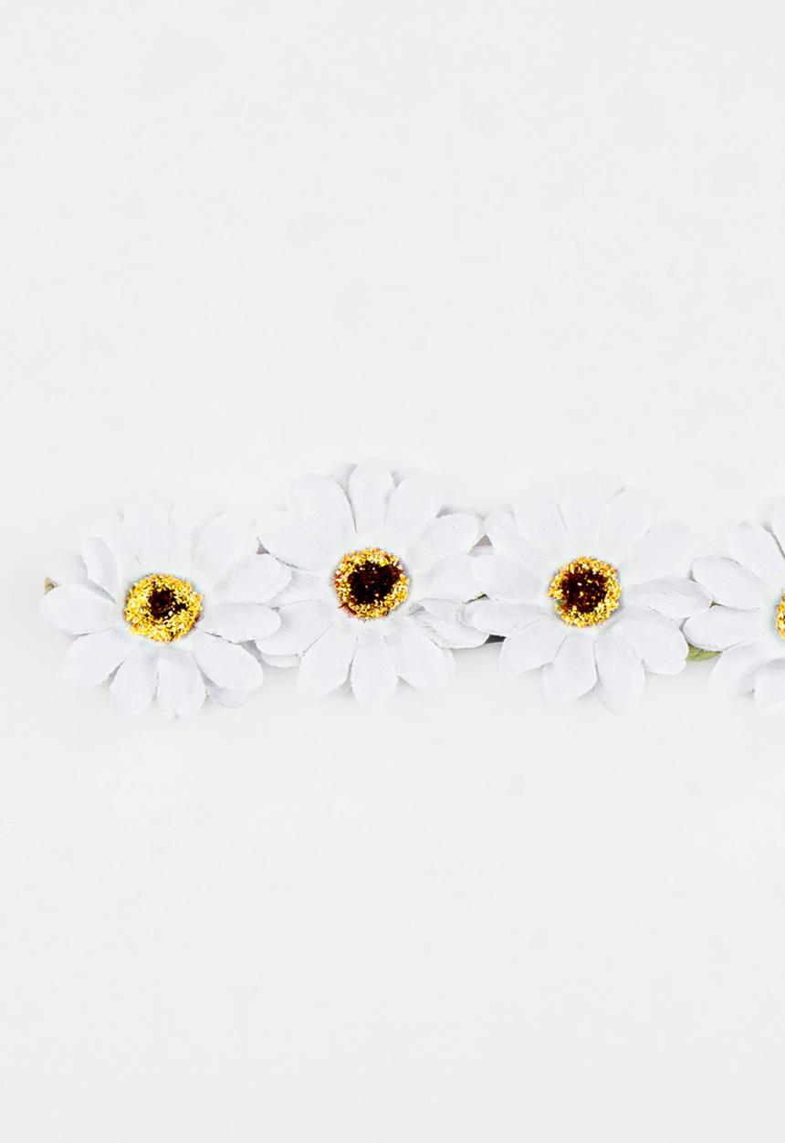 Jewels and Lace - Floral Headband White
