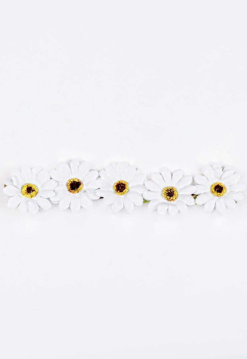Jewels and Lace - Floral Headband White