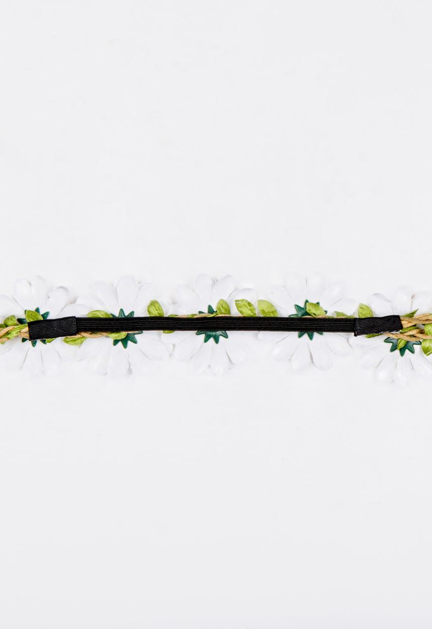 Jewels and Lace - Floral Headband White