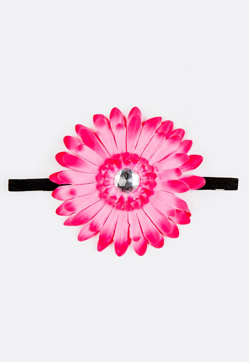 Jewels and Lace - Flower  Headband Dark Pink