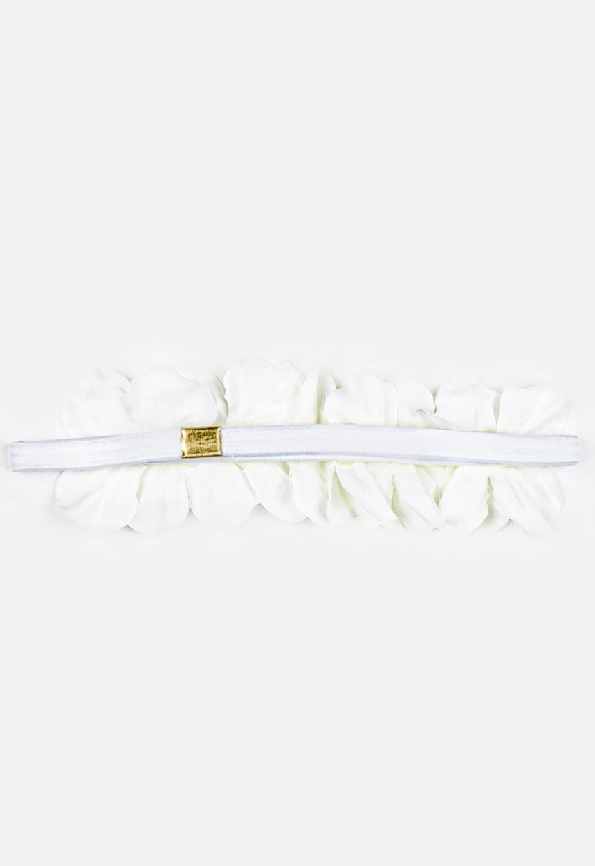 Jewels and Lace - Flower Headband White