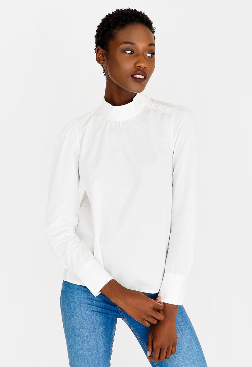 Vero Moda - Button Detail Shirt White