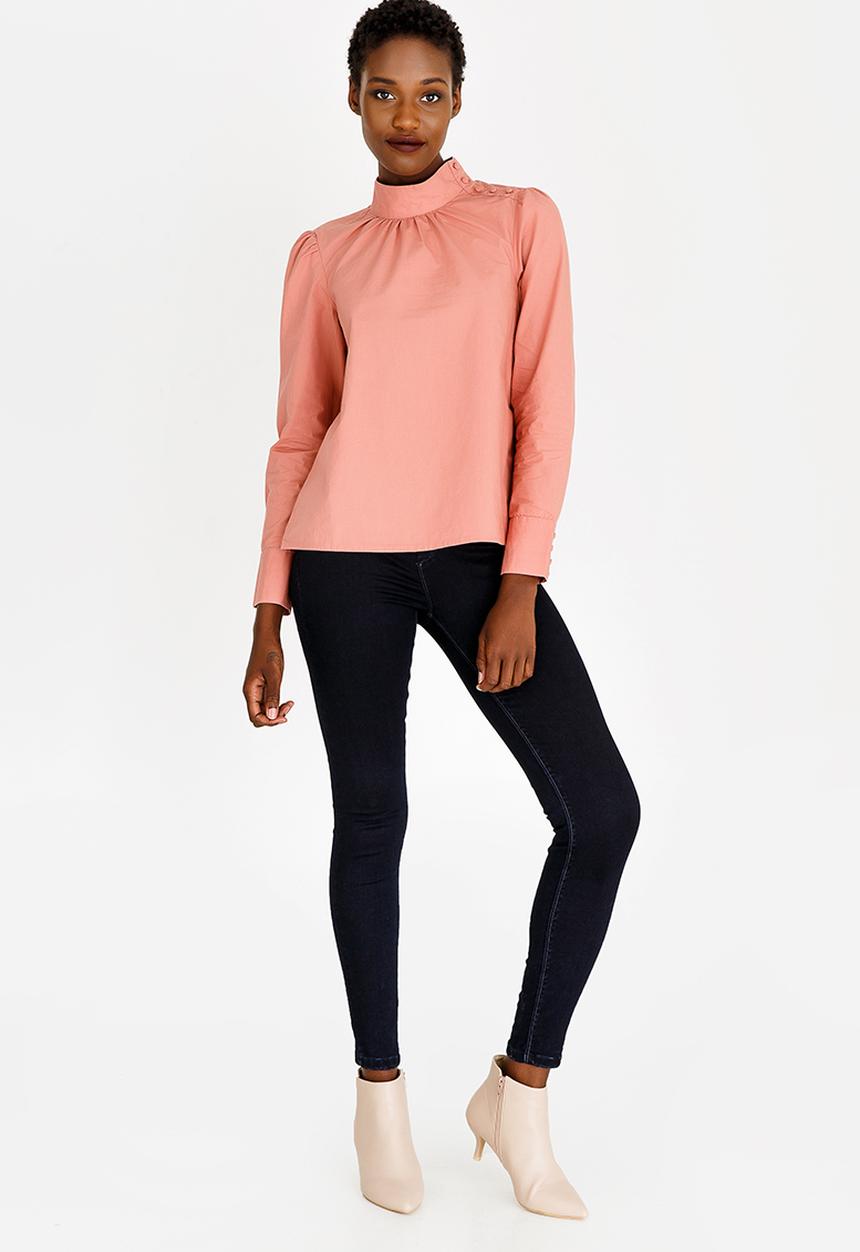 Vero Moda - Button Detail Shirt Mid Pink