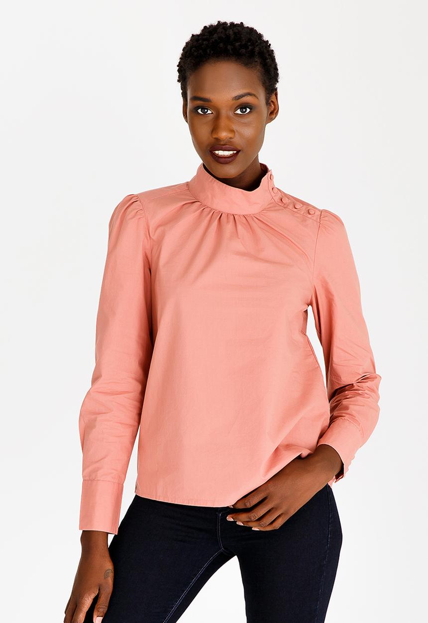 Vero Moda - Button Detail Shirt Mid Pink