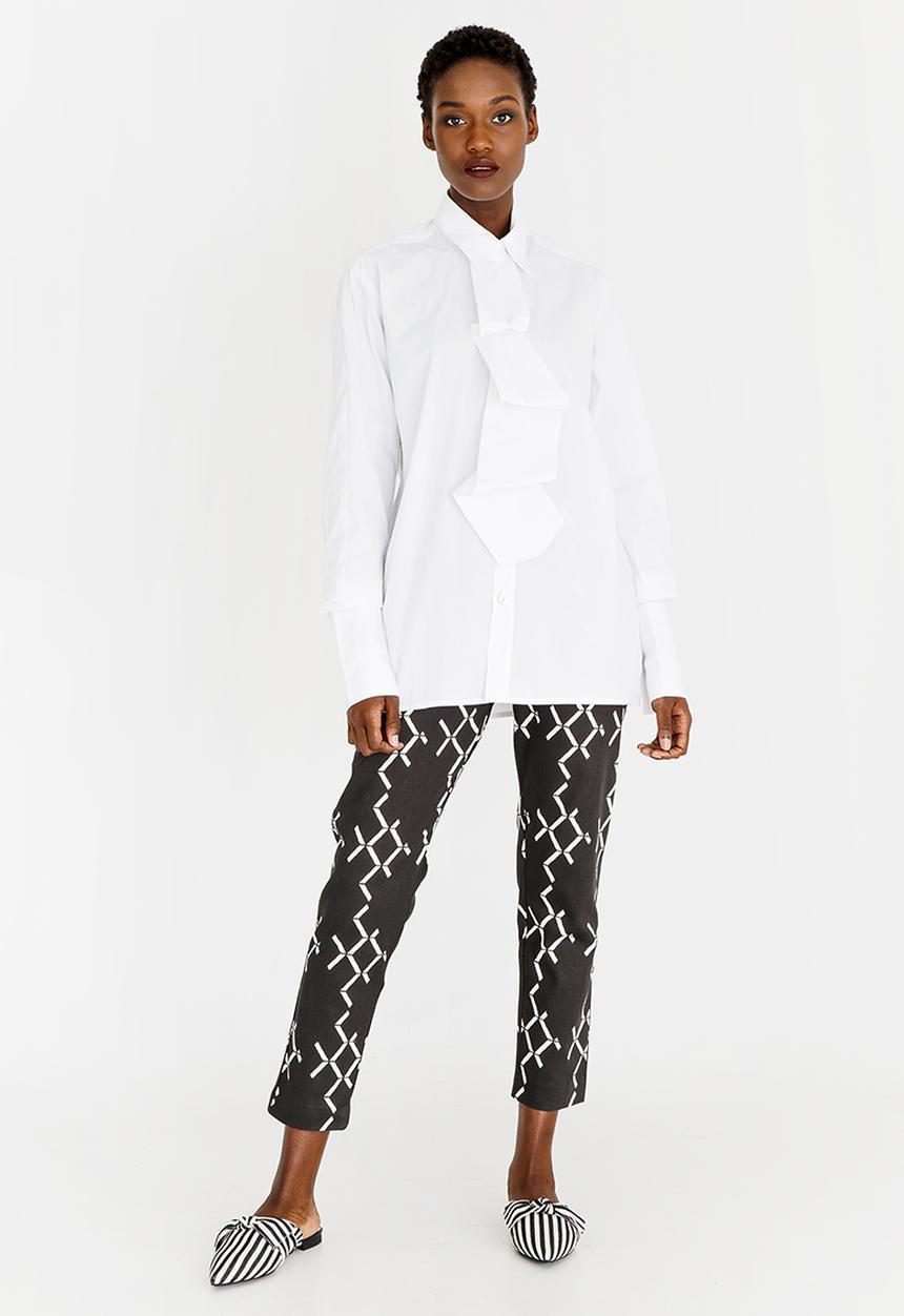 Chulaap - Shirt with Tie Detail White