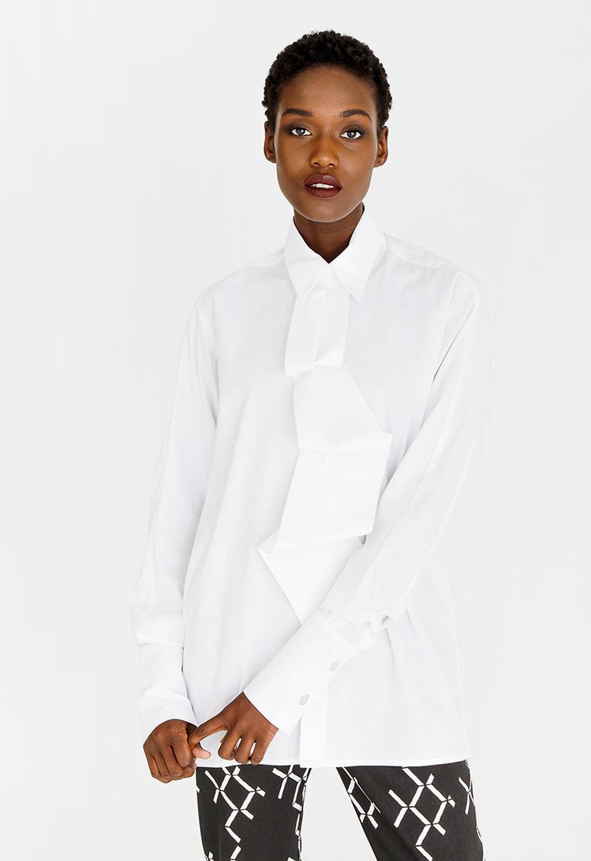 Chulaap - Shirt with Tie Detail White