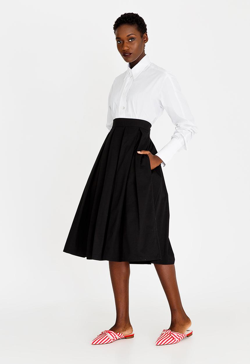 Chulaap - 50s Midi Skirt Black