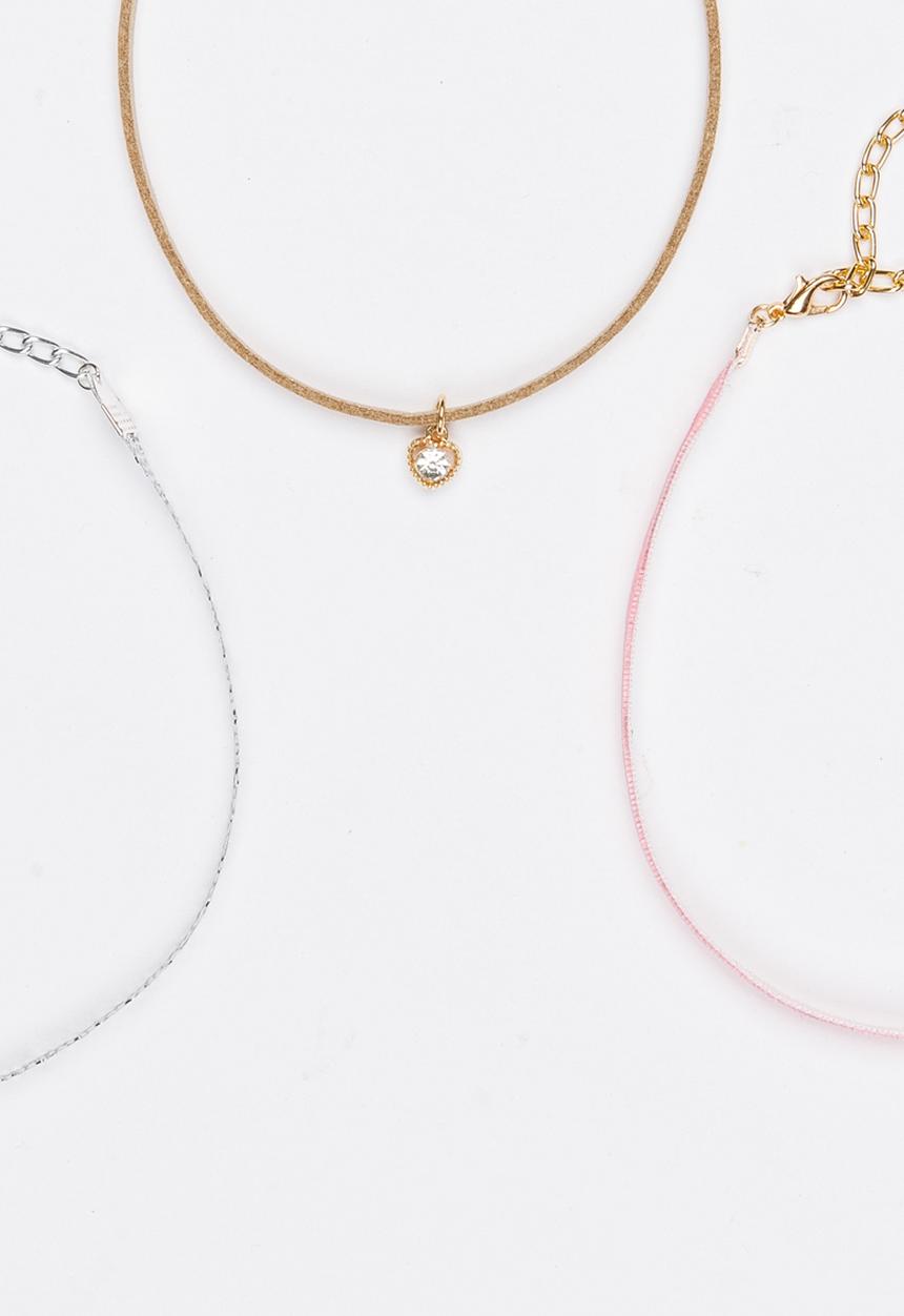 Jewels and Lace - 3 Pack Set Choker Set Multi-colour