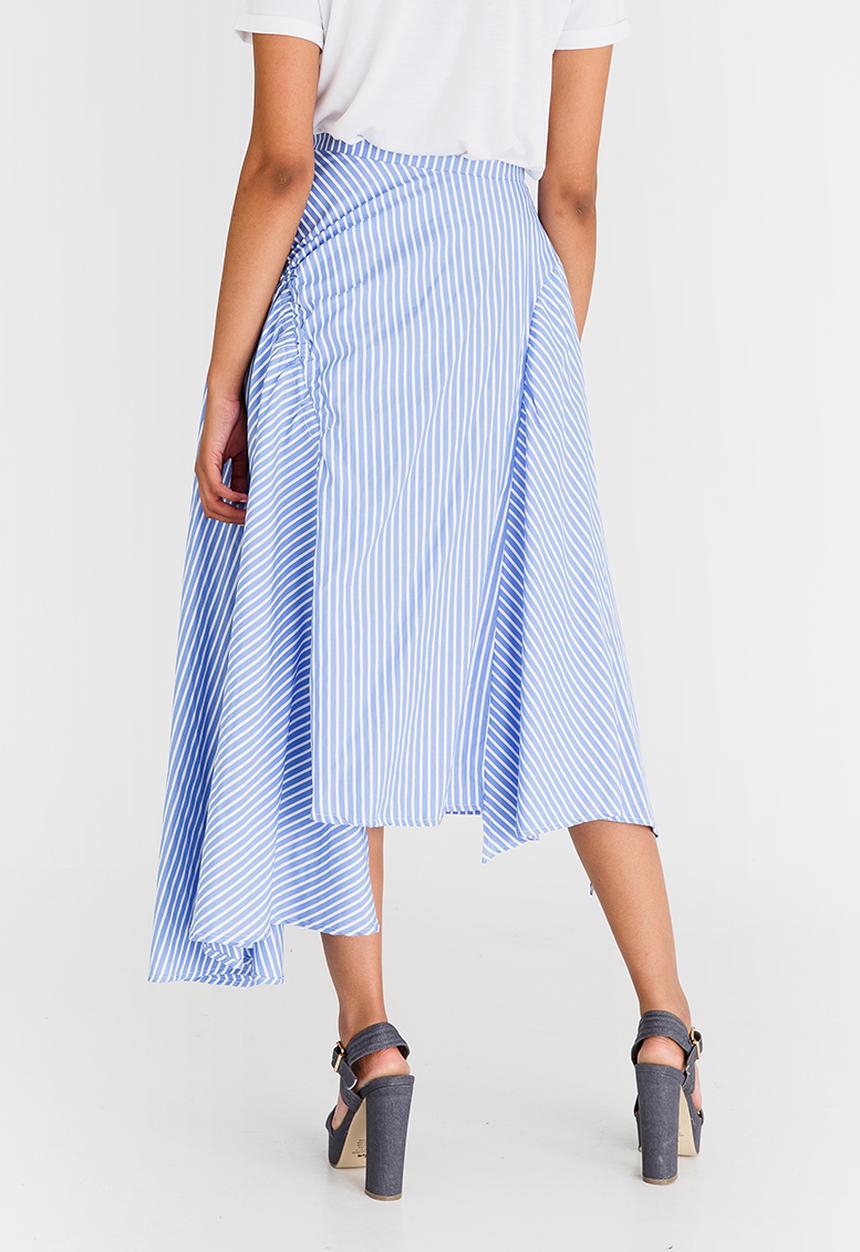 STYLE REPUBLIC - Asymmetrical Skirt Blue and White