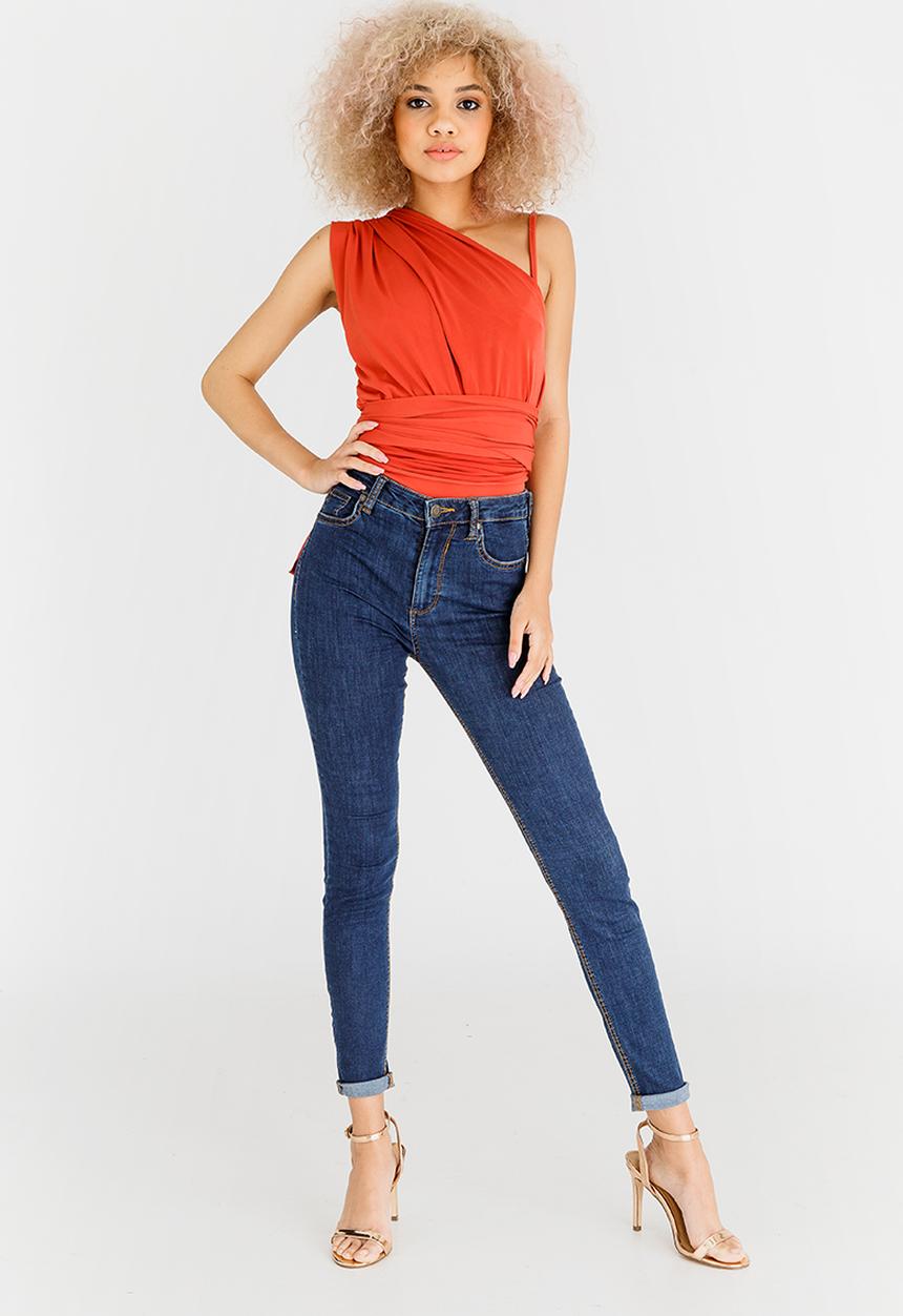 STYLE REPUBLIC - Multi Wrap Bodysuit Orange