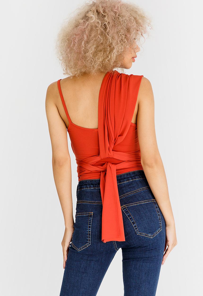 STYLE REPUBLIC - Multi Wrap Bodysuit Orange