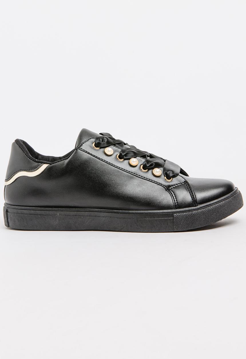 Awol - Pearl Detail Sneakers Black