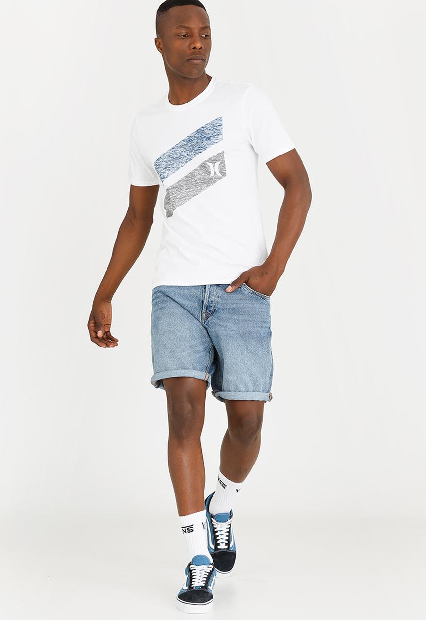 Hurley - Icon Slash Push Through T Shirt White