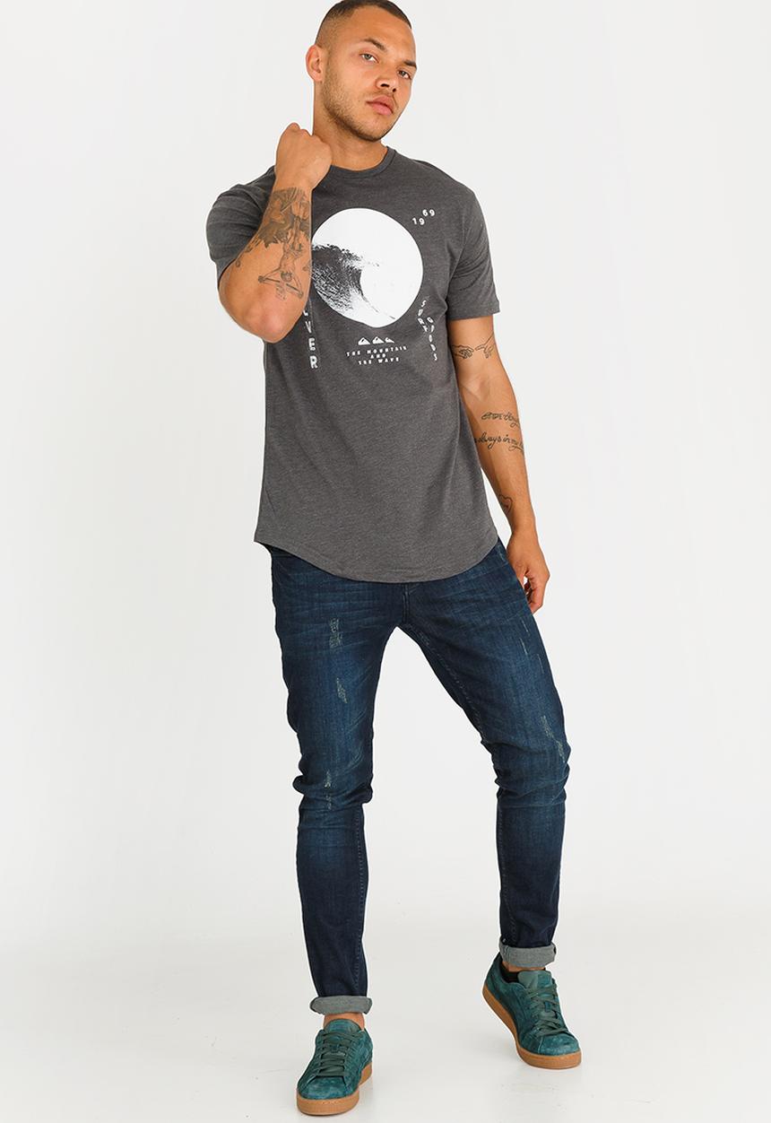 Quiksilver - Wavy Dots Printed Tee Charcoal