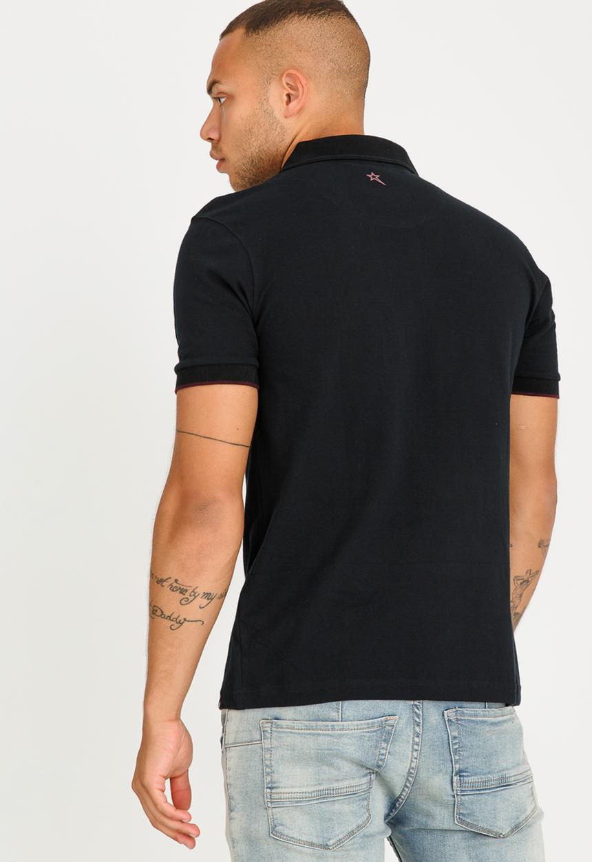 SOVIET - Swansea Pique Golfer Black
